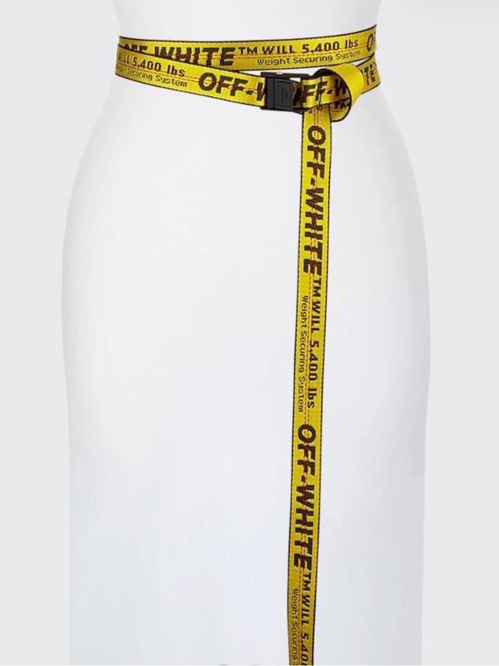 Off-White Yellow Industrial Logo Webbing Belt